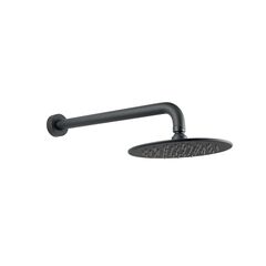 FIORE Kevon shower arm and Φ 20 cm shower head, black matt - Showerd heads and Shower arms στο  frantzisoe.gr