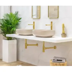 SANINDUSA Νιπτήρας επικαθήμενος Sanibold Taupe ματ - Επικαθήμενοι στο  frantzisoe.gr