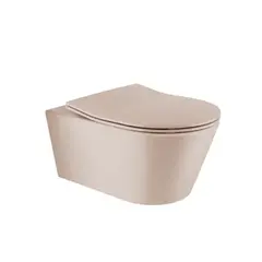 SANINDUSA Πακέτο Λεκάνη κρεμαστή Urb.y 48 cm με κάλυμμα S/C slim Taupe ματ - Κρεμαστές  στο  frantzisoe.gr