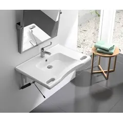SANINDUSA Νιπτήρας  New WcCare 76X52 - ΑΜΕΑ στο  frantzisoe.gr