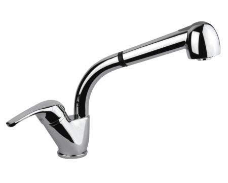FIORE Max 1-hole sink mixer, side lever with pull-out shower - Kitchen mixers στο  frantzisoe.gr