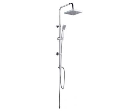 DISFLEX Altair Square shower column with showerhose, 200x200 square shower head and hand shower - Wall supports and slide bars  στο  frantzisoe.gr