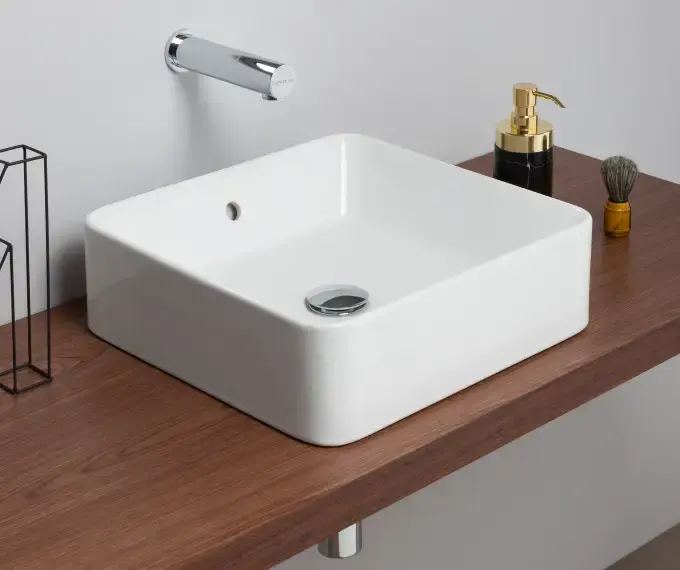 SANINDUSA Νιπτήρας Sanlife 40 x 40 εκ - Επικαθήμενοι στο  frantzisoe.gr