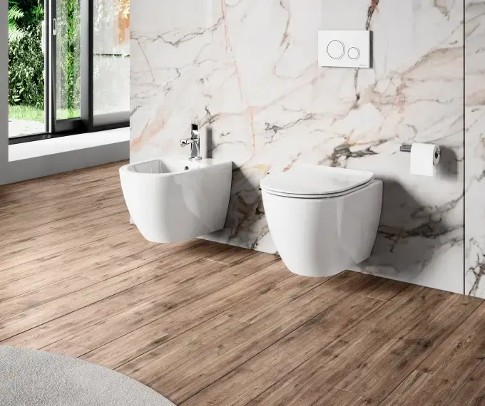 SANINDUSA Πακέτο Λεκάνη κρεμαστή Sanibold rimflush με κάλυμμα S/C - Κρεμαστές  στο  frantzisoe.gr