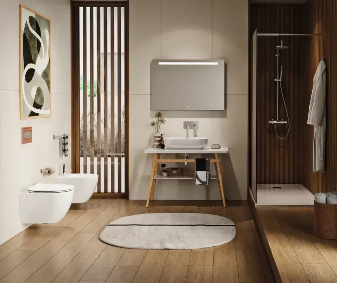 SANINDUSA Πακέτο Λεκάνη κρεμαστή Sanibold rimflush με κάλυμμα S/C Λευκό ματ - Κρεμαστές  στο  frantzisoe.gr