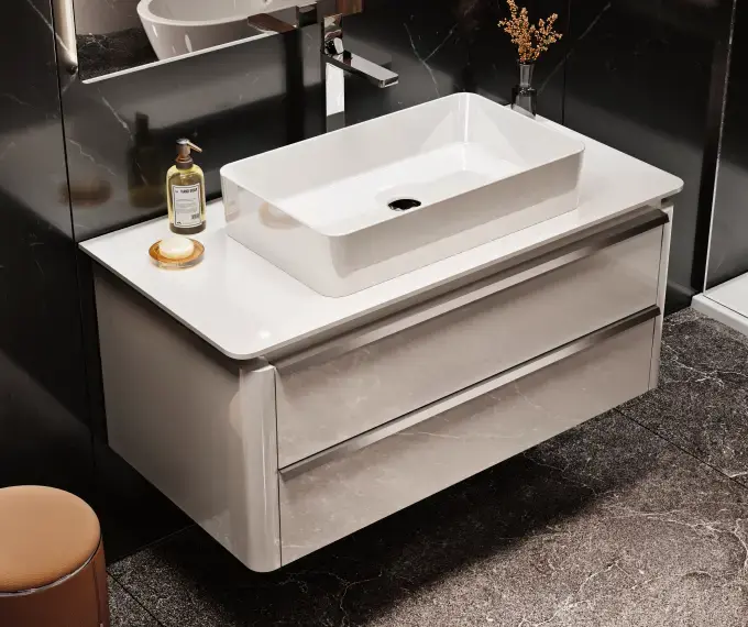 SANINDUSA Νιπτήρας Sanlife 60 x 35 εκ - Επικαθήμενοι στο  frantzisoe.gr