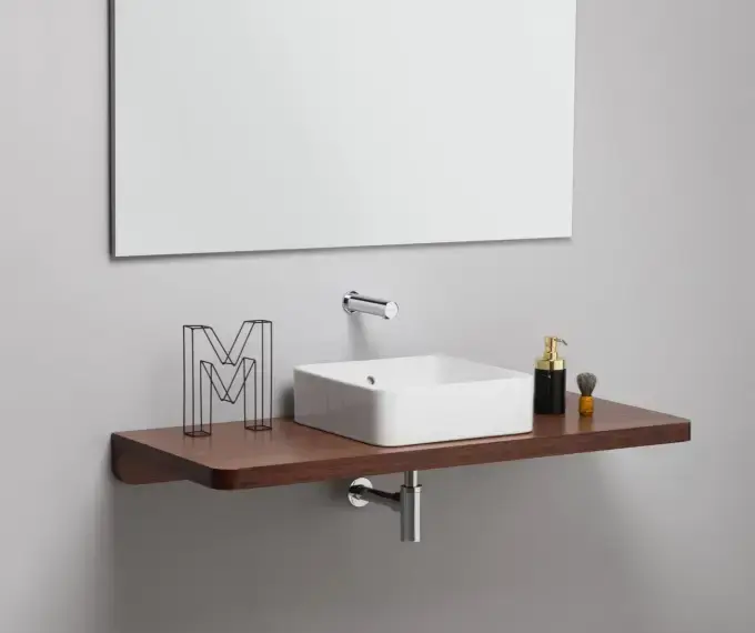 SANINDUSA Νιπτήρας Sanlife 40 x 40 εκ - Επικαθήμενοι στο  frantzisoe.gr