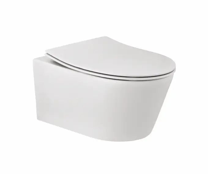 SANINDUSA Πακέτο Λεκάνη κρεμαστή Urb.y 48 cm με κάλυμμα S/C slim Λευκό ματ - Κρεμαστές  στο  frantzisoe.gr