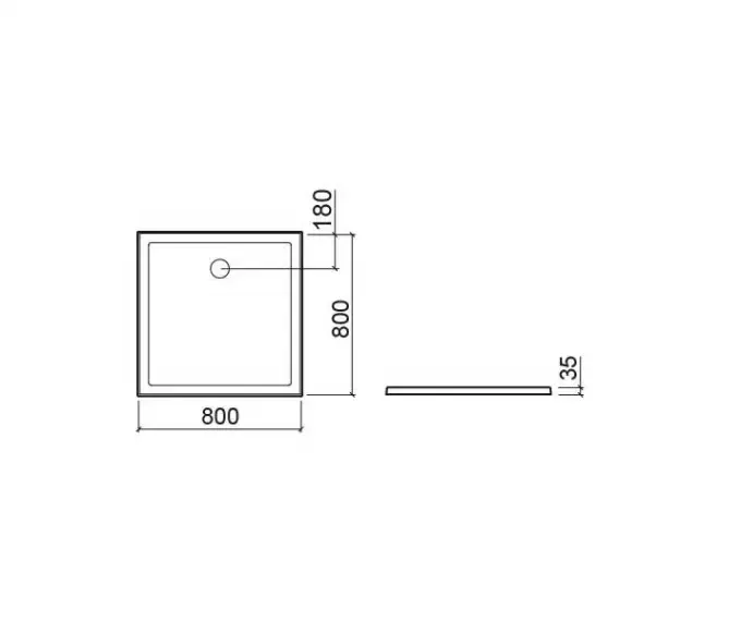 SANINDUSA Ντουζιέρα πορσελάνης Stepin 80x80cm με αντιολίσθιση -  Ντουζιέρες πορσελάνης slim στο  frantzisoe.gr