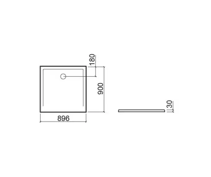 SANINDUSA Ντουζιέρα πορσελάνης Stepin 90x90cm με αντιολίσθιση -  Ντουζιέρες πορσελάνης slim στο  frantzisoe.gr