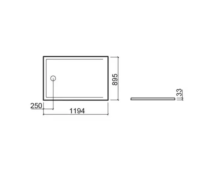 SANINDUSA Ντουζιέρα πορσελάνης Stepin 120x90cm δίχως αντιολίσθιση -  Ντουζιέρες πορσελάνης slim στο  frantzisoe.gr