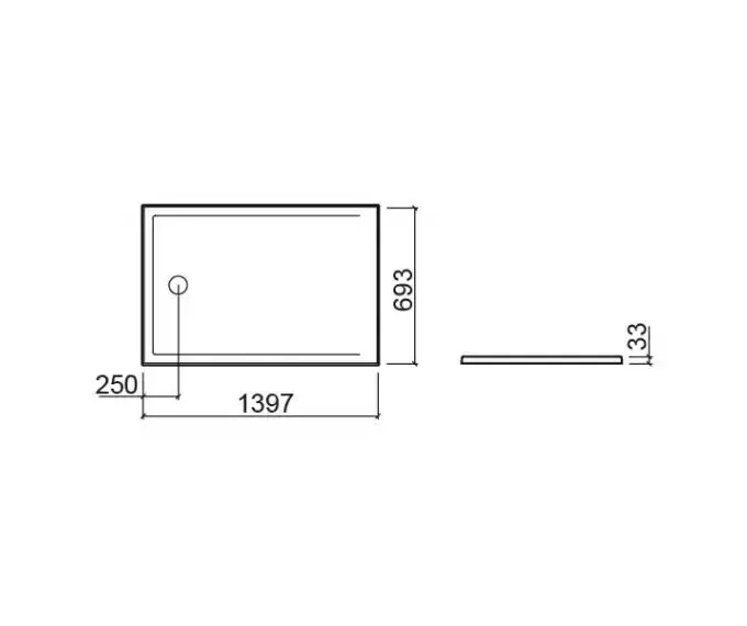 SANINDUSA Ντουζιέρα πορσελάνης Stepin 140x70cm δίχως αντιολίσθιση -  Ντουζιέρες πορσελάνης slim στο  frantzisoe.gr