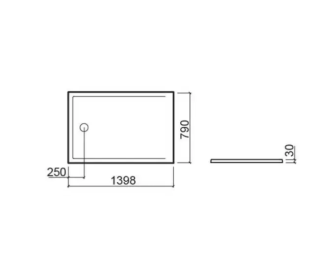 SANINDUSA Ντουζιέρα πορσελάνης Stepin 140x80cm με αντιολίσθιση -  Ντουζιέρες πορσελάνης slim στο  frantzisoe.gr