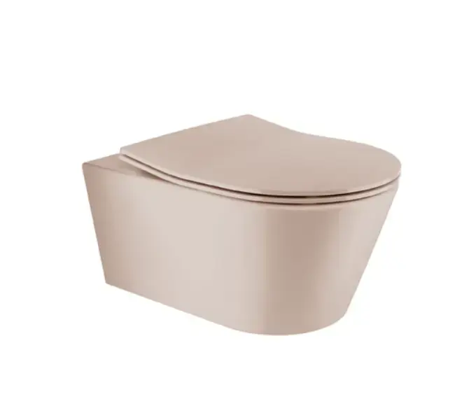 SANINDUSA Πακέτο Λεκάνη κρεμαστή Urb.y 48 cm με κάλυμμα S/C slim Taupe ματ - Κρεμαστές  στο  frantzisoe.gr