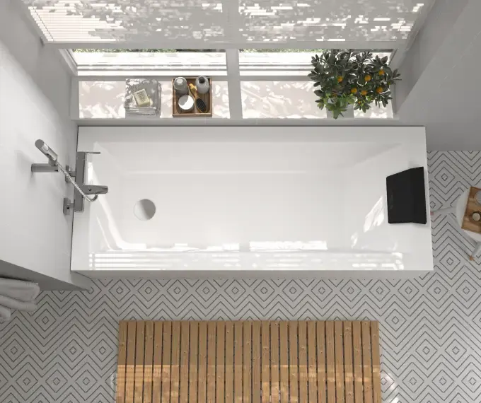 SANINDUSA Μπανιέρα Vertice 180 x 80 εκ. - Mπανιέρες ακριλικές  στο  frantzisoe.gr