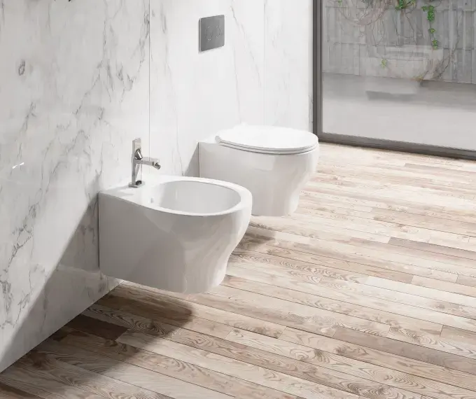 SANINDUSA Λεκάνη κρεμαστή Sanprojet rimflush - Κρεμαστές  στο  frantzisoe.gr