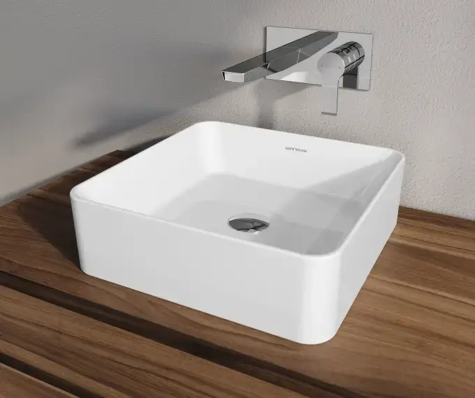 SANINDUSA Νιπτήρας Sanlife 40 x 40 εκ - Επικαθήμενοι στο  frantzisoe.gr