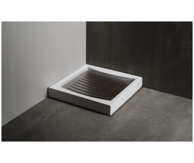 SANINDUSA Ντουζιέρα πορσελάνης Quadra 75x75cm τετράγωνη - Ντουζιέρες πορσελάνης στο  frantzisoe.gr