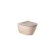 SANINDUSA Πακέτο Λεκάνη κρεμαστή Sanlife rimflush με κάλυμμα S/C Taupe ματ - Κρεμαστές  στο  frantzisoe.gr
